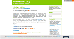 Desktop Screenshot of menedzsment.blog.hu