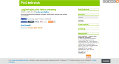 Desktop Screenshot of polofeliratok.blog.hu