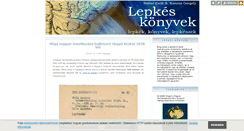 Desktop Screenshot of lepkeskonyvek.blog.hu