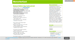 Desktop Screenshot of memoriterfuzet.blog.hu