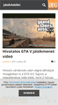 Mobile Screenshot of jatekaddikt.blog.hu