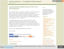 Tablet Screenshot of netorian.blog.hu