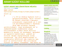 Tablet Screenshot of ezust-arany.blog.hu