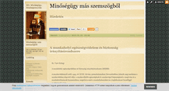 Desktop Screenshot of minosegugy.blog.hu