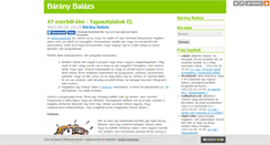 Desktop Screenshot of baranybalazs.blog.hu
