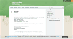 Desktop Screenshot of nagyszoba.blog.hu