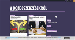 Desktop Screenshot of kozbeszerzesekrol.blog.hu
