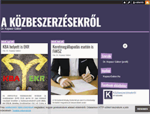 Tablet Screenshot of kozbeszerzesekrol.blog.hu
