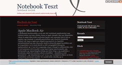 Desktop Screenshot of notebook-teszt.blog.hu