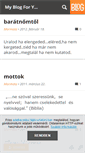 Mobile Screenshot of myblogforyou.blog.hu