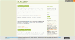 Desktop Screenshot of igy-tarts-szeretot.blog.hu