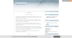 Desktop Screenshot of cegalapitas.blog.hu
