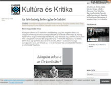 Tablet Screenshot of kultura-es-kritika.blog.hu