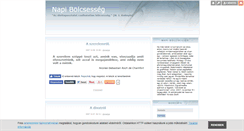 Desktop Screenshot of napibolcsesseg.blog.hu