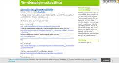 Desktop Screenshot of nemetorszagi-munkavallalas.blog.hu