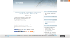 Desktop Screenshot of palyazat.blog.hu
