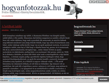 Tablet Screenshot of hogyanfotozzak.blog.hu
