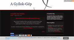 Desktop Screenshot of gyilokgep.blog.hu