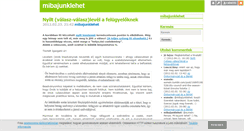 Desktop Screenshot of mibajunklehet.blog.hu