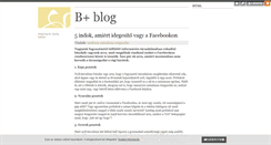 Desktop Screenshot of bplusz.blog.hu