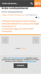 Mobile Screenshot of kromrendszamkeret.blog.hu