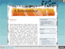 Tablet Screenshot of fermentator.blog.hu