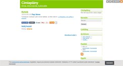 Desktop Screenshot of cimlaplany.blog.hu
