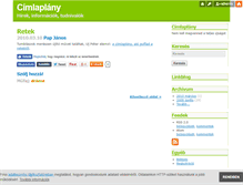 Tablet Screenshot of cimlaplany.blog.hu