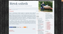 Desktop Screenshot of birtokszuletik.blog.hu