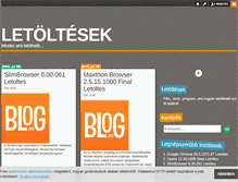 Tablet Screenshot of letoltesek.blog.hu