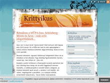 Tablet Screenshot of krittyikus.blog.hu