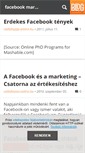 Mobile Screenshot of facebook-marketing.blog.hu