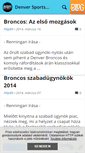 Mobile Screenshot of denversports.blog.hu