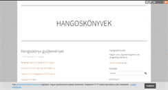Desktop Screenshot of hangos-konyvek.blog.hu