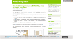 Desktop Screenshot of kiado-minigarzon.blog.hu