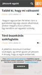 Mobile Screenshot of jatszunkegyutt.blog.hu