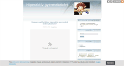 Desktop Screenshot of hiperaktivgyerekekert.blog.hu