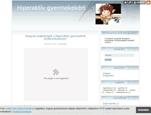 Tablet Screenshot of hiperaktivgyerekekert.blog.hu