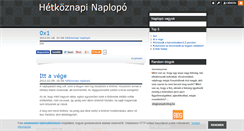 Desktop Screenshot of hetkoznapinaplopo.blog.hu