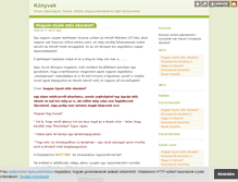 Tablet Screenshot of konyvlelde.blog.hu