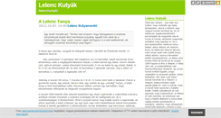 Desktop Screenshot of lelenckutyak.blog.hu