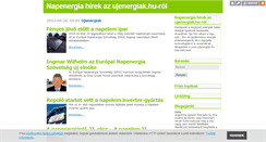 Desktop Screenshot of napenergia-napkollektor-napelem.blog.hu