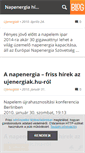 Mobile Screenshot of napenergia-napkollektor-napelem.blog.hu