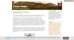 Desktop Screenshot of friccekfoldjen.blog.hu