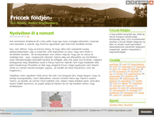 Tablet Screenshot of friccekfoldjen.blog.hu