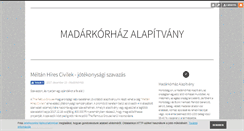 Desktop Screenshot of madarpark.blog.hu