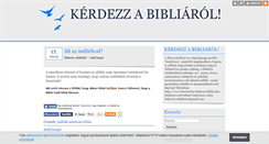 Desktop Screenshot of kerdezzabibliarol.blog.hu