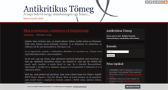 Desktop Screenshot of antikritikus.blog.hu