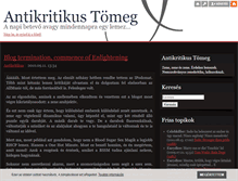 Tablet Screenshot of antikritikus.blog.hu