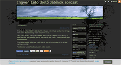 Desktop Screenshot of ingyenletolthetojatekok.blog.hu